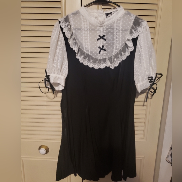 Dark in Love Gothic Doll Dress - Picture 2 of 3